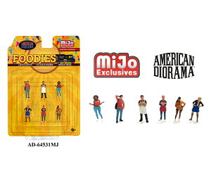 y݌ɕizAJWI} 1/64 tBMA t[fB[Y 6̃Zbg American Diorama Foodies Figures