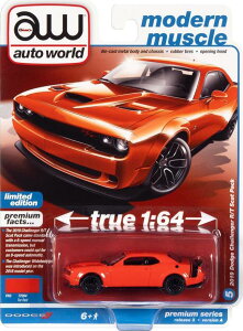 autoworld 1/64 �_�b�W �`�������W���[ R/T Scat Pack 2019 ���b�h DODGE CHALLENGER �I�[�g���[���h �~�j�J�[ �y�����݌ɕi�z