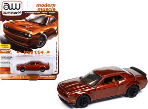 �y�����݌ɕi�zautoworld 1/64 �_�b�W �`�������W���[ SRT �X�[�p�[ �X�g�b�N 2021 ���b�h Dodge Challenger SRT Super Stock Red Poly �~�j�J�[