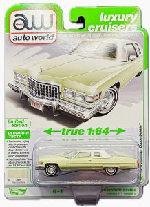 �I�[�g���[���h 1/64 �L���f���b�N �N�[�y �h�D�r�� 1976 �A�C�{���[ Auto World Cadillac Coupe De Ville Ivory �~�j�J�[ �y�����݌ɕi�z