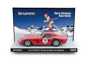 �u���� 1/43 �t�F���[�� 250 GTO �N���X�}�X 2025 BRUMM FERRARI 250 GTO NATALE ����200�� �y�����݌ɕi�z