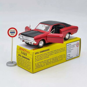 【国内在庫品】DINKY TOYS 1/43 ディンキー オペル コモドア クーペ レッド 標識付き Opel Commodore Coupe 復刻版 ミニカー