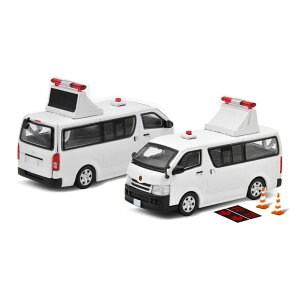 y݌ɕizGJ[ 1/64 g^ nCG[X x@{x@GAԗ Era Car Toyota Hiace Japan Police White Van