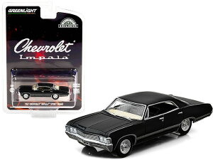 �O���[�����C�g 1/64 �V�{���[ �C���p�� �X�|�[�c�Z�_�� 1967 �u���b�N Greenlight Chevrolet Impala Tuxedo Black �~�j�J�[ �y�����݌ɕi�z