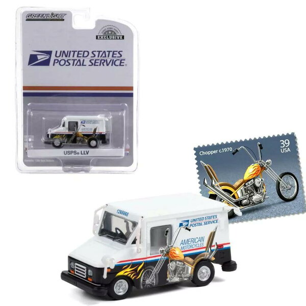 グリーンライト 1/64 アメリカ郵便 デリバリーバン USPS Greenlight Long Life Postal Delivery Vehicle American Motorcycles Collectables Stamps 【国内在庫品】