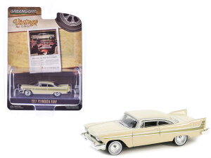 y݌ɕizO[Cg 1/64 v}X t[[ 1957 x[W Greenlight Plymouth Fury Vintage Ad Cars