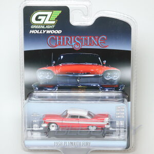 y݌ɕizO[Cg 1/64 v}X t[[ 1958 uNXeBvGreenLight Plymouth Fury Christine ~jJ[