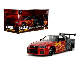 【国内在庫品】JADA TOYS 1/24 日産 スカイライン GT-R R34 2002 ゴジラ VS デストロイア Skyline Godzilla vs Destoroyah ミニカー 35133