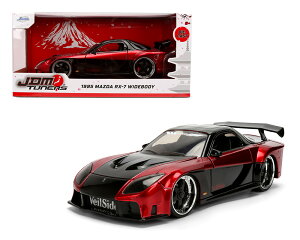 �y�����݌ɕi�zJADA TOYS 1/24 �}�c�_ RX-7 ���C�h�{�f�B ���F�C���T�C�h 1995 ���b�h Mazda RX-7 Widebody JDM Tuners