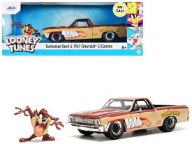 【国内在庫品】JADA TOYS 1/24 ルーニー・テューンズ シボレー エルカミーノ 1967 タスマニアンデビル フィギア付き Looney Tunes Tasmanian Devil 35130 ミニカー ダイキャスト ジャダトイズ