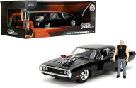 JADA TOYS 1/24 ワイルドスピード ダッジ チャージャー R/T 1970 ブラック ドム フィギア付き F&F Dodge …