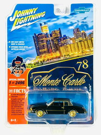 Johnny Lightning 1/64 シボレー モンテカルロ ローライダー 1978 ブラック Chevrolet Monte Carlo Lowriders ミニカー