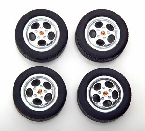 y݌ɕizKK-Scale 1/18 zC[ ^C Zbg |VFp WHEEL AND TYRE SET for Porsche