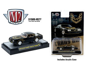 M2 Machines 1/64 �|���e�B�A�b�N�g�����U�� �t�@�C���o�[�h 1978 �u���b�N Pontiac Trans Am Firebird �~�j�J�[�@�y�����݌ɕi�z