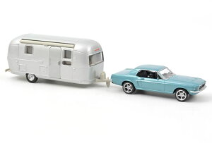 y݌ɕizmu 1/43 tH[h }X^O 1968 u[ + g[[ GAXg[ NOREV FORD Mustang with Trailer Airstream ~jJ[
