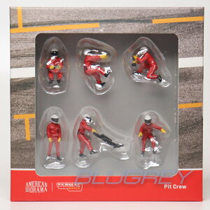 y݌ɕiz^[}bN[NX x AJWI} 1/64 tBMA sbgN[ bh Tarmac Works American Diorama Figure Pit Crew Red