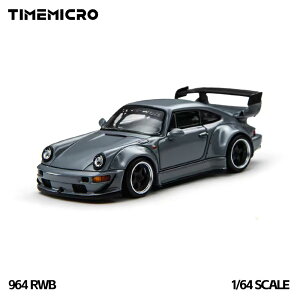 TimeMicro 1/64 �|���V�F 911 (964) RWB �O���[ ���E���F���g PORSCHE TM648508�@�y�����݌ɕi�z