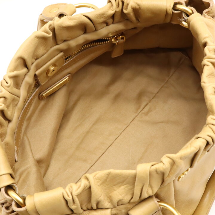 楽天市場】【バッグ】Miu Miu ミュウ ミュウ ミュウミュウ ギャザー  