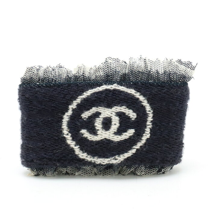 楽天市場】CHANEL シャネル ココマーク リストバンド フリル コットン 