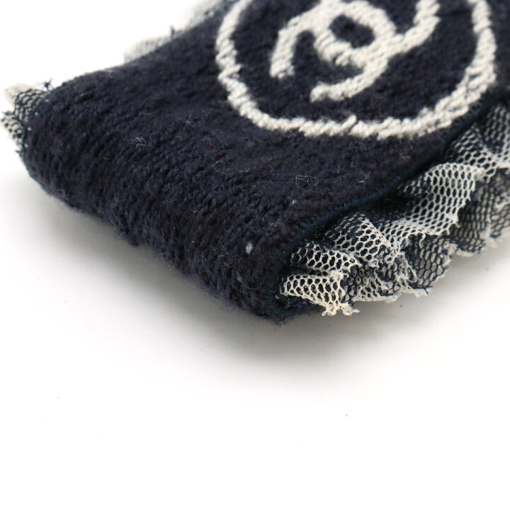 楽天市場】CHANEL シャネル ココマーク リストバンド フリル コットン 