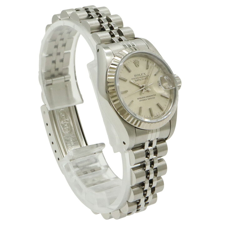 楽天市場】ROLEX ロレックス デイトジャスト シルバー文字盤 SS K18WG  