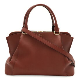 Cartier カルティエ C ドゥ カルティエ ハンドバッグ 2WAY ショルダーバッグ 斜め掛け レザー ボルドー ゴールド金具 L1001829 【中古】