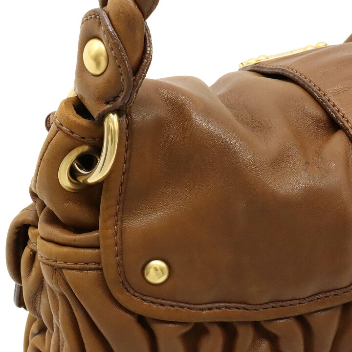 楽天市場】【バッグ】Miu Miu ミュウ ミュウ ミュウミュウ ギャザー  