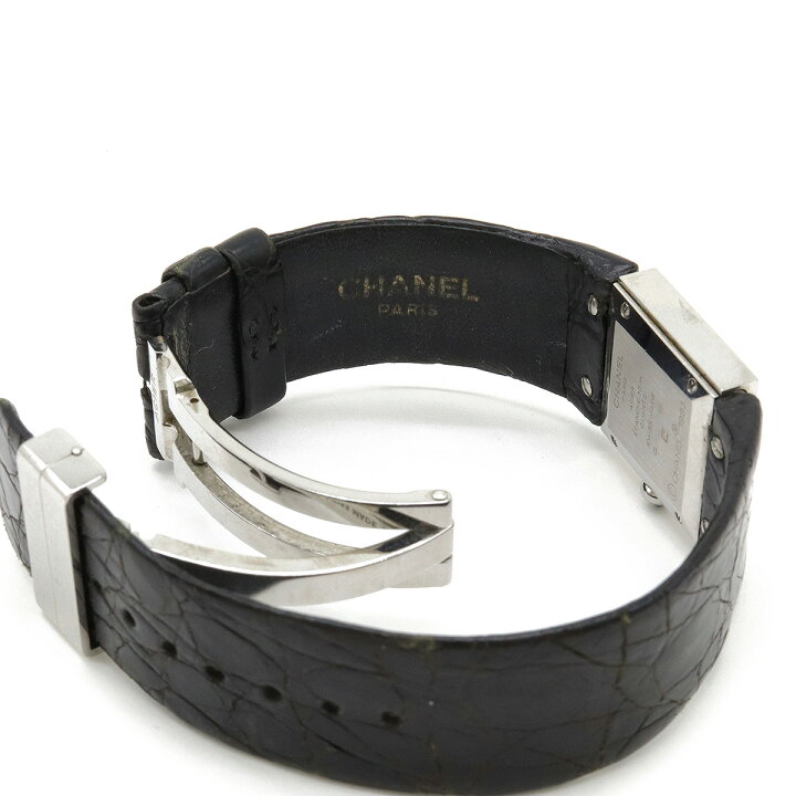 楽天市場】CHANEL シャネル マトラッセ ブラック文字盤 SS 革ベルト  