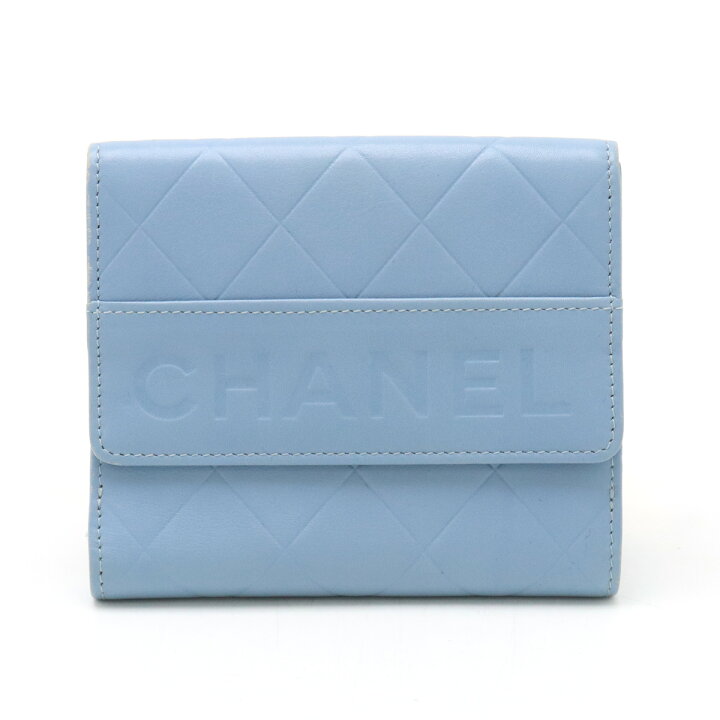 楽天市場】CHANEL シャネル マトラッセ ロゴ 2つ折財布 二つ折り W 