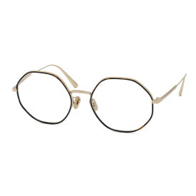 Christian Dior クリスチャン ディオール 眼鏡 めがね メガネフレーム ヘキサゴンフレーム 六角形 度入り クリア デミブラウン ゴールド金具 【中古】