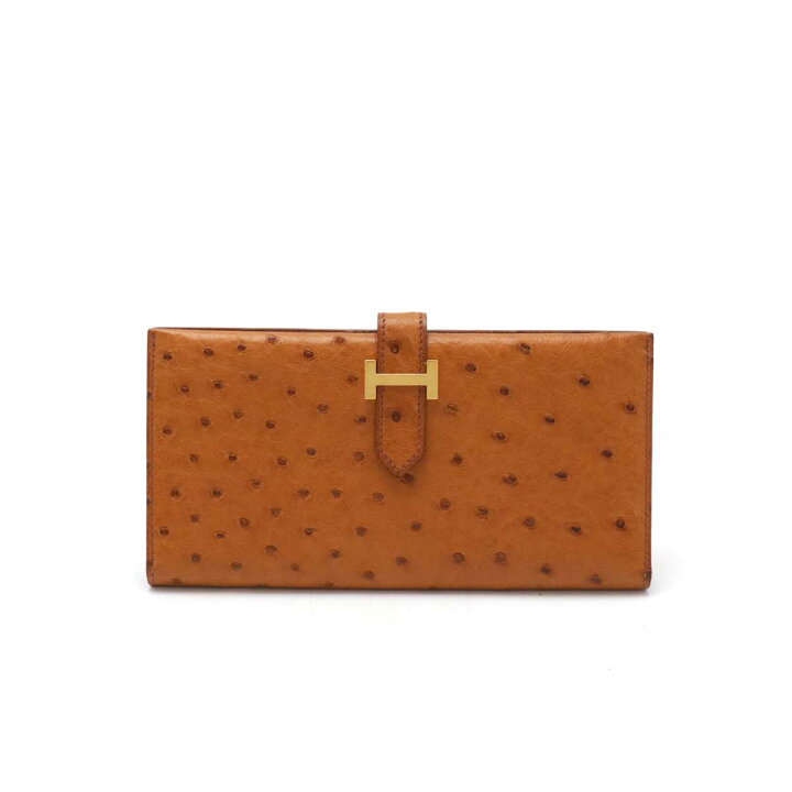 楽天市場】HERMES エルメス ベアン クラシック 2つ折長財布 二つ折り長  