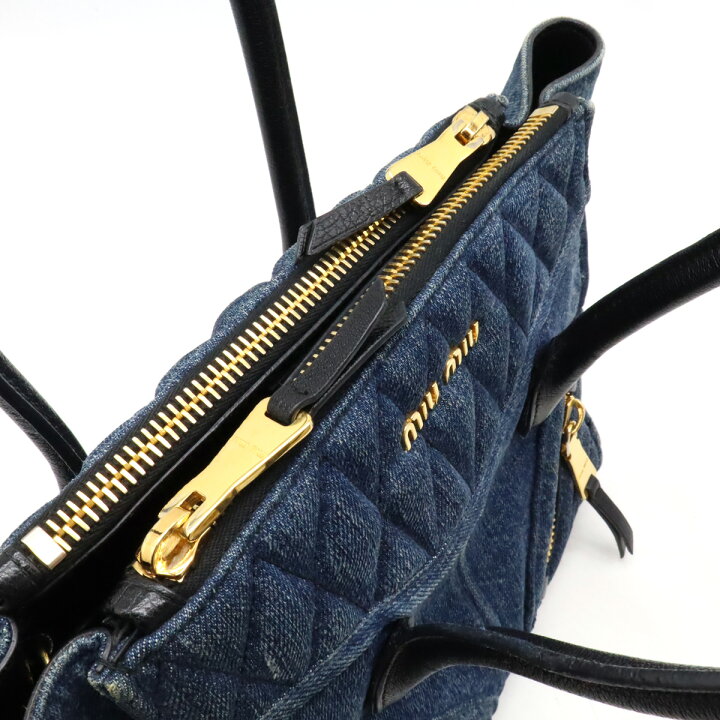 楽天市場】Miu Miu ミュウ ミュウ ミュウミュウ バイカー ハンドバッグ  