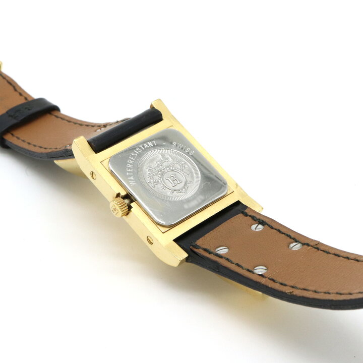 楽天市場】HERMES エルメス メドール ホワイト文字盤 GP ゴールド 