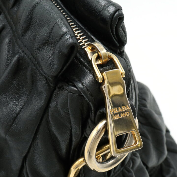 楽天市場】PRADA プラダ ギャザー トートバッグ ハンドバッグ 2WAY  