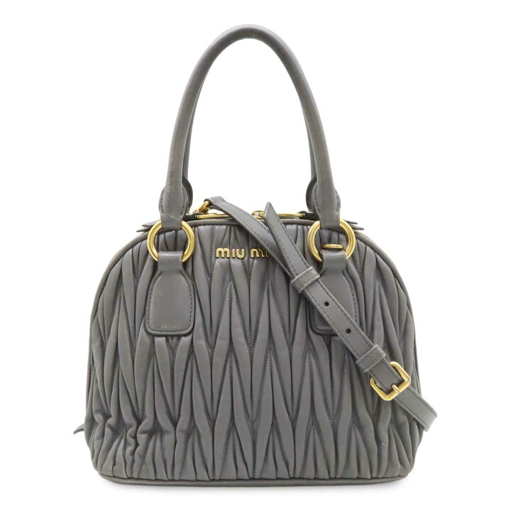 楽天市場】Miu Miu ミュウ ミュウ ミュウミュウ マテラッセ ギャザー  