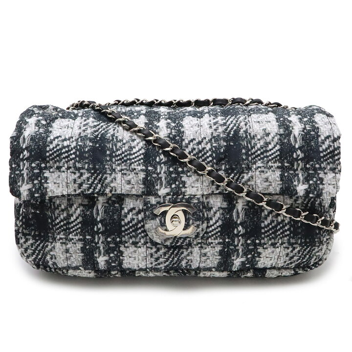 楽天市場】CHANEL シャネル ツイードプリント ココマーク チェーン 