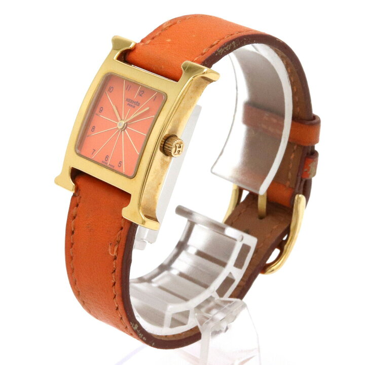 楽天市場】【ウォッチ】HERMES エルメス Hウォッチ オレンジ文字盤 GP  