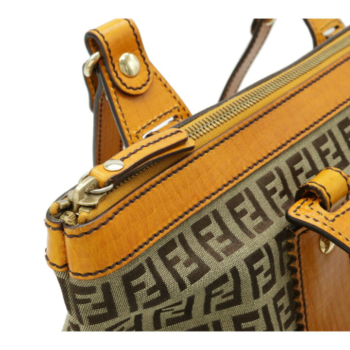 本物 フェンディ FENDI ズッカ マンマバケット ショルダーバッグ  