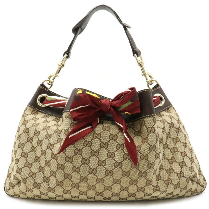 楽天市場】【バッグ】GUCCI グッチ GGキャンバス スカーフ付 ワン  