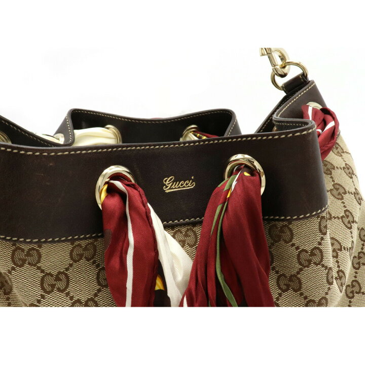 楽天市場】【バッグ】GUCCI グッチ GGキャンバス スカーフ付 ワン 