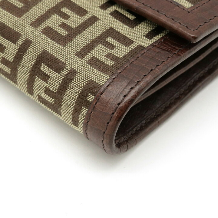 楽天市場】【財布】FENDI フェンディ ズッキーノ 2つ折長財布 二つ折り  