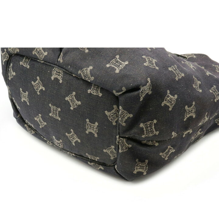 楽天市場】【バッグ】CELINE セリーヌ マカダム柄 デニム トートバッグ  