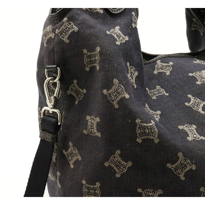 楽天市場】【バッグ】CELINE セリーヌ マカダム柄 デニム トートバッグ  