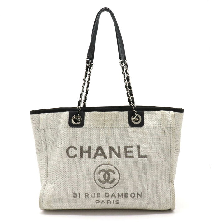 楽天市場】【バッグ】CHANEL シャネル ドーヴィルライン ミディアム 