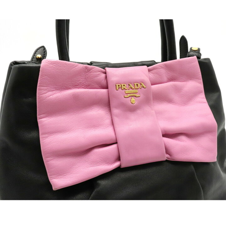 楽天市場】【バッグ】PRADA プラダ NAPPA FIOCCO リボン ハンドバッグ 