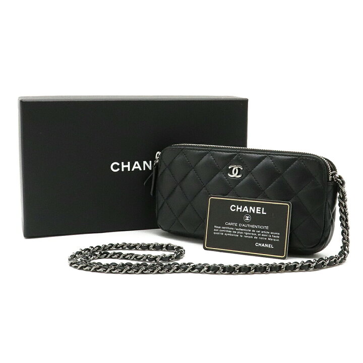楽天市場】【財布】CHANEL シャネル マトラッセ Wジップチェーン  