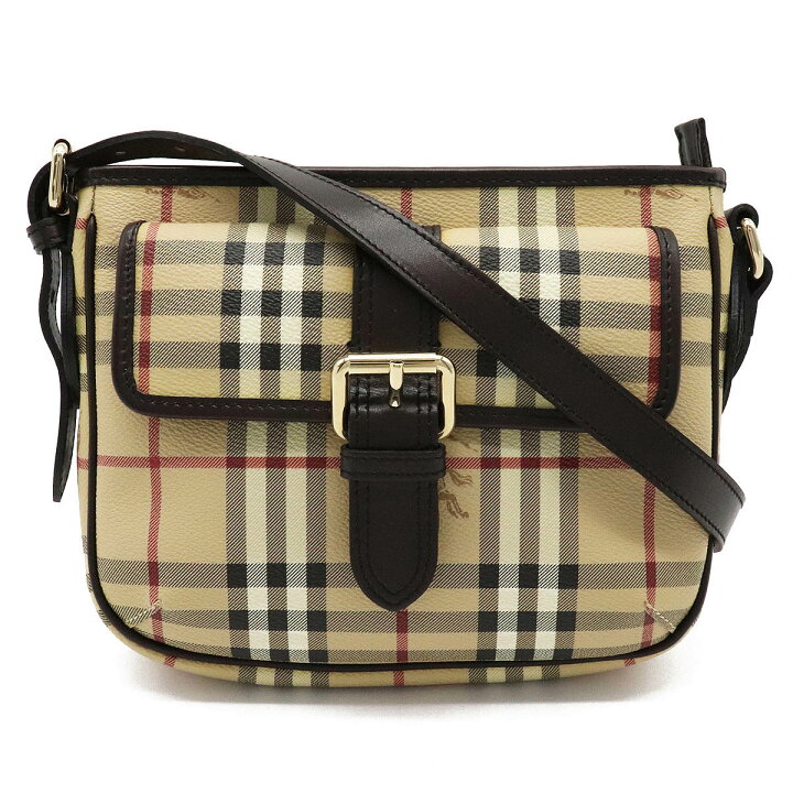 BURBERRY バーバリーショルダーバッグ 斜め掛け PVC×レザー ノバ 