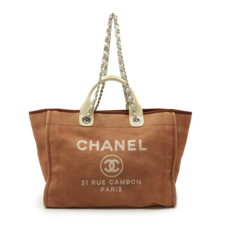 楽天市場】【バッグ】CHANEL シャネル ドーヴィルGM ロゴ トートバッグ  
