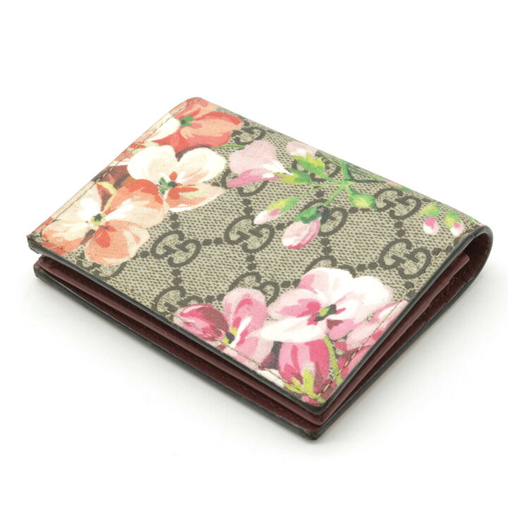 楽天市場】GUCCI グッチ GGブルームス GGスプリーム 花柄 2つ折札入れ  