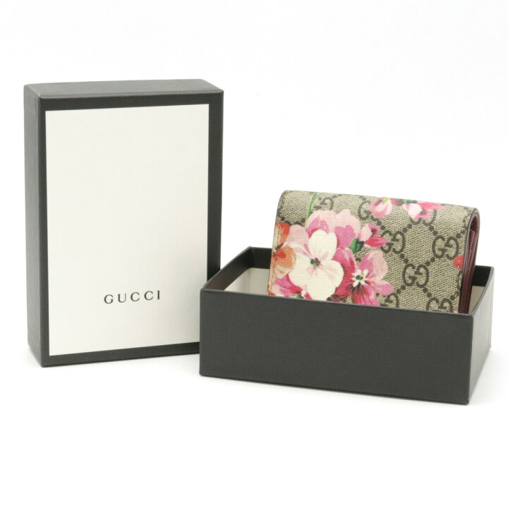 楽天市場】GUCCI グッチ GGブルームス GGスプリーム 花柄 2つ折札入れ  